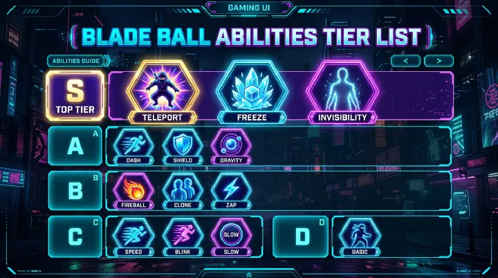 Blade Ball Abilities Tier List: Every Skill Ranked S to D (May 2026) Guide Cover