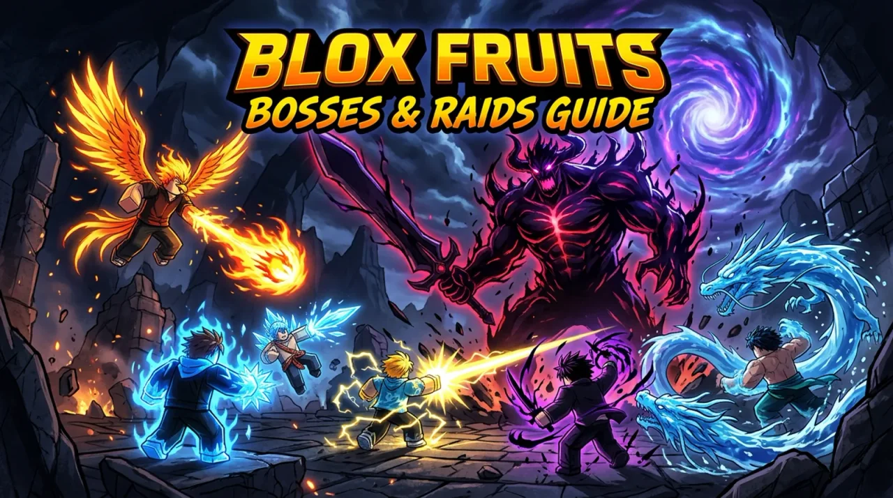 Blox Fruits Bosses & Raids Guide Cover