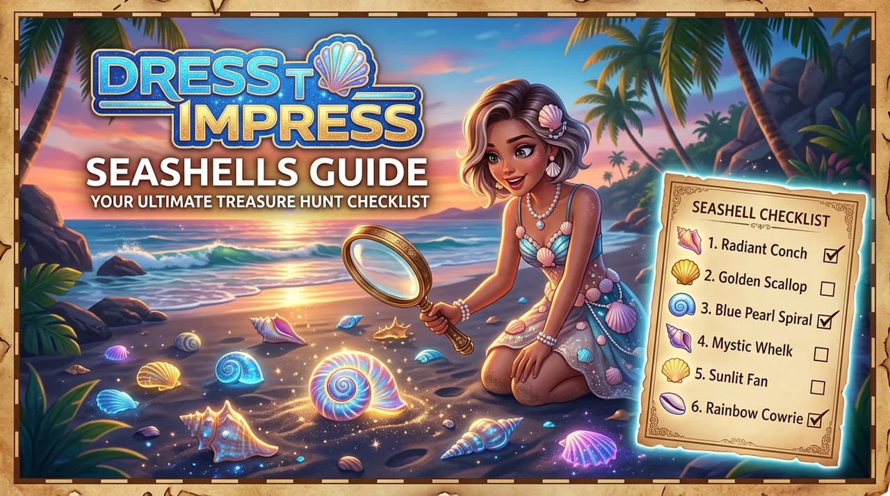 Dress To Impress Seashell and Collectibles Guide Cover