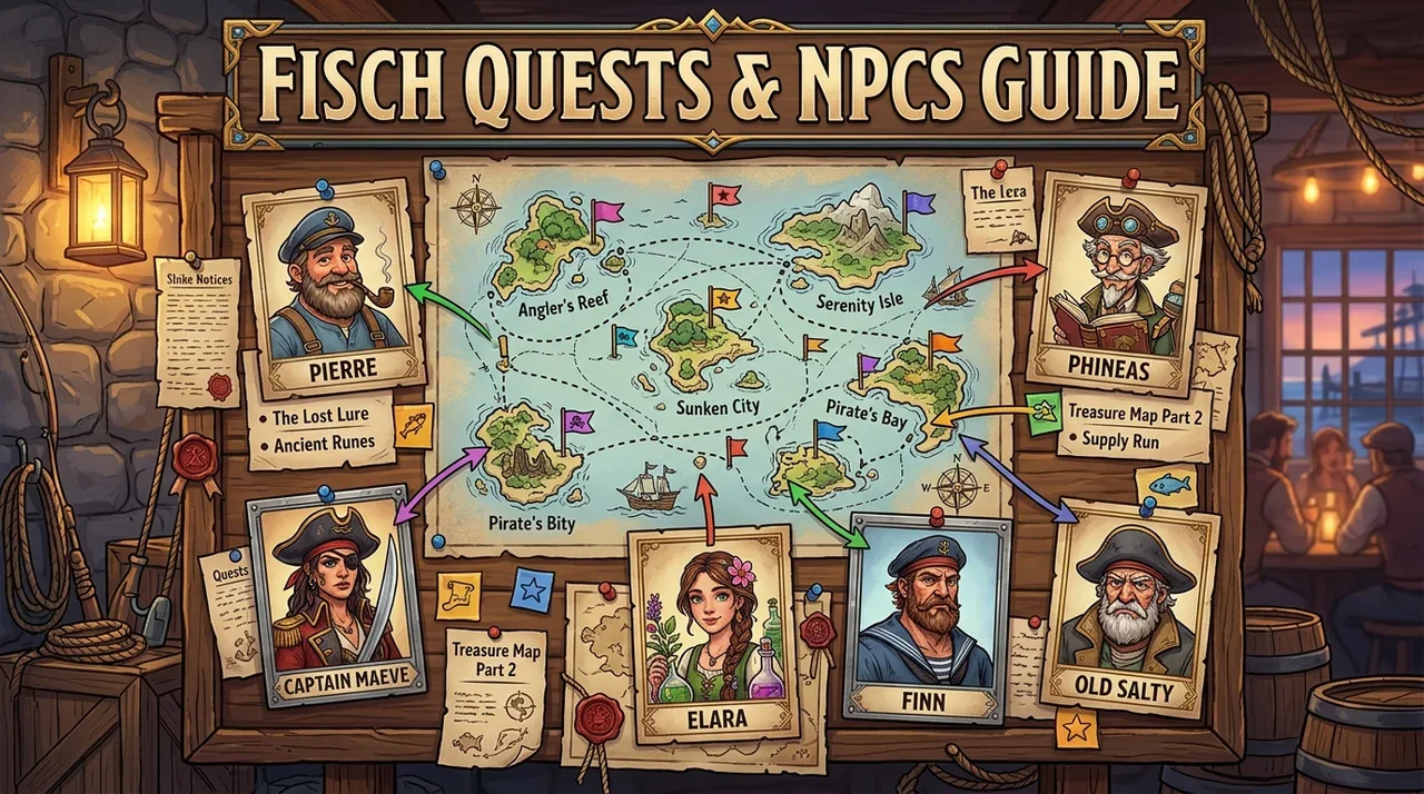 Fisch Quests and NPCs Guide Cover
