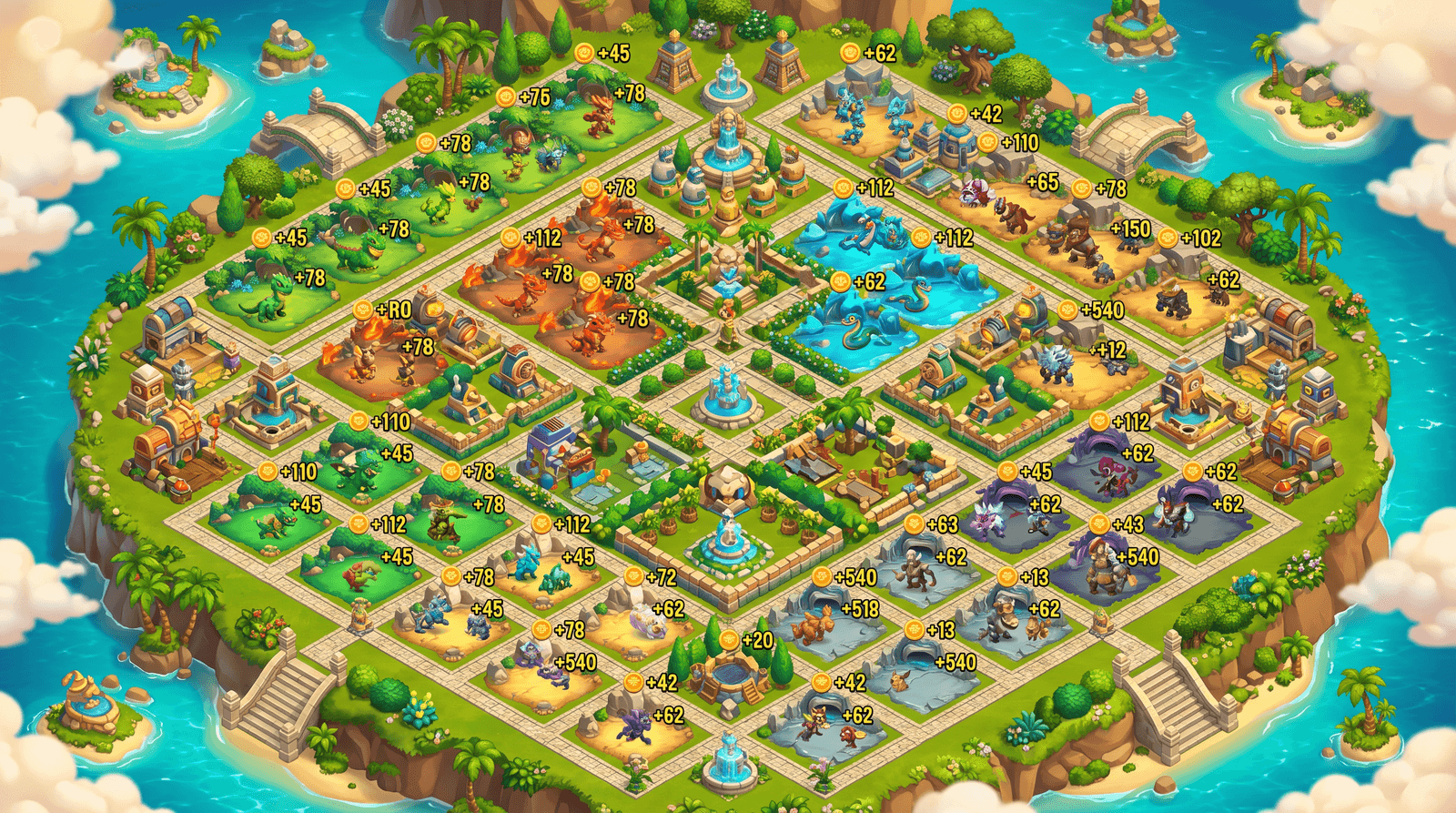 Monster Legends Habitats & Island Layout Guide — Maximize Gold ...