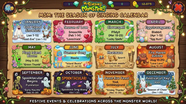 My Singing Monsters Seasonal Events Guide: Complete 2026 Calendar and Strategies