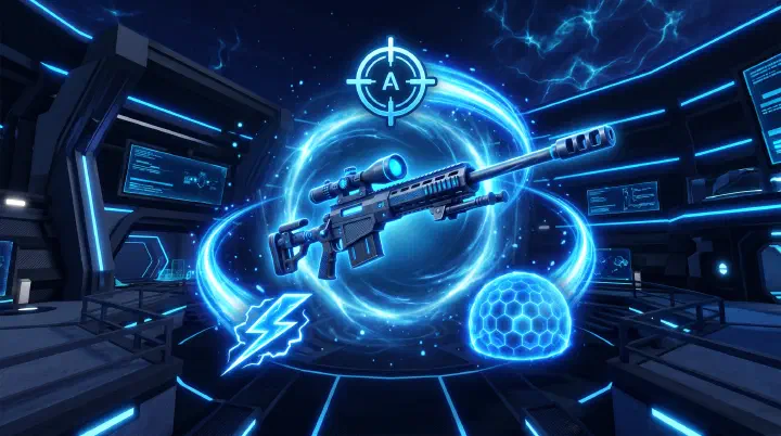 SNIPE weapon selection screen with sniper rifle and ability icons