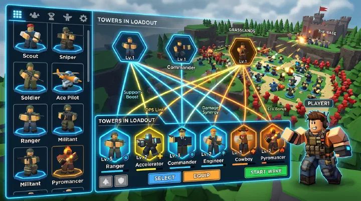 TDS loadout strategy optimization — building the perfect 5-tower system for every mode